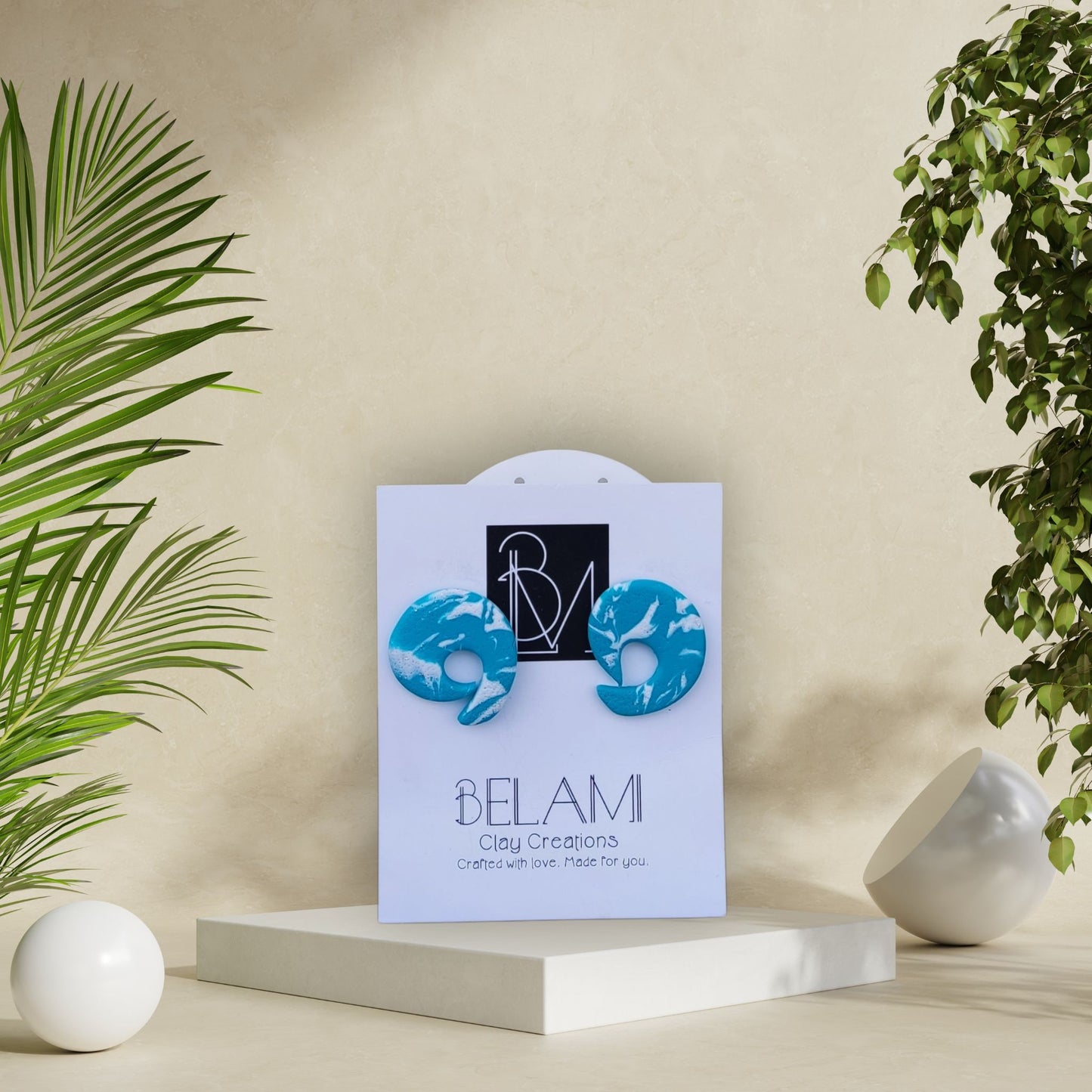 AQUA SWIRL – Τιρκουάζ Αφηρημένοι Κρίκοι