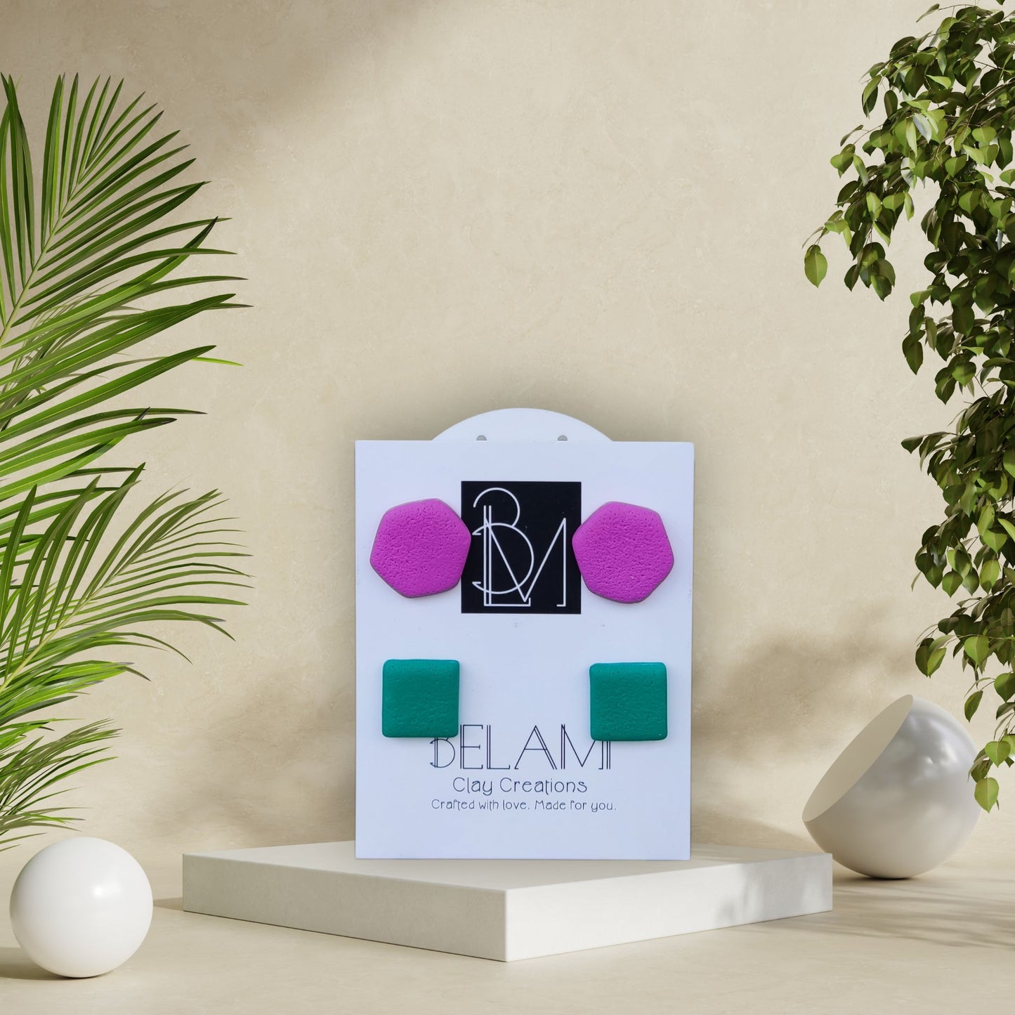 CANDY BLOCKS – Ροζ εξάγωνα & πράσινα τετράγωνα σετ