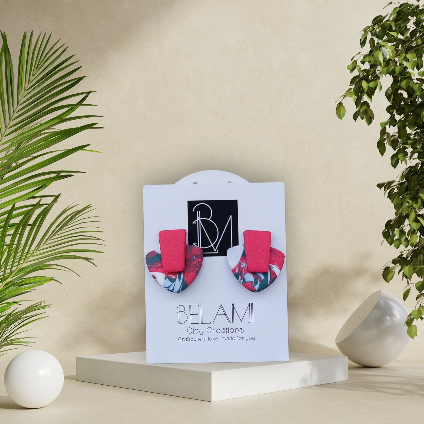 CANDY TWIST – Σκουλαρίκια με Περιστροφή σε Κόκκινο, Μπλε και Λευκό