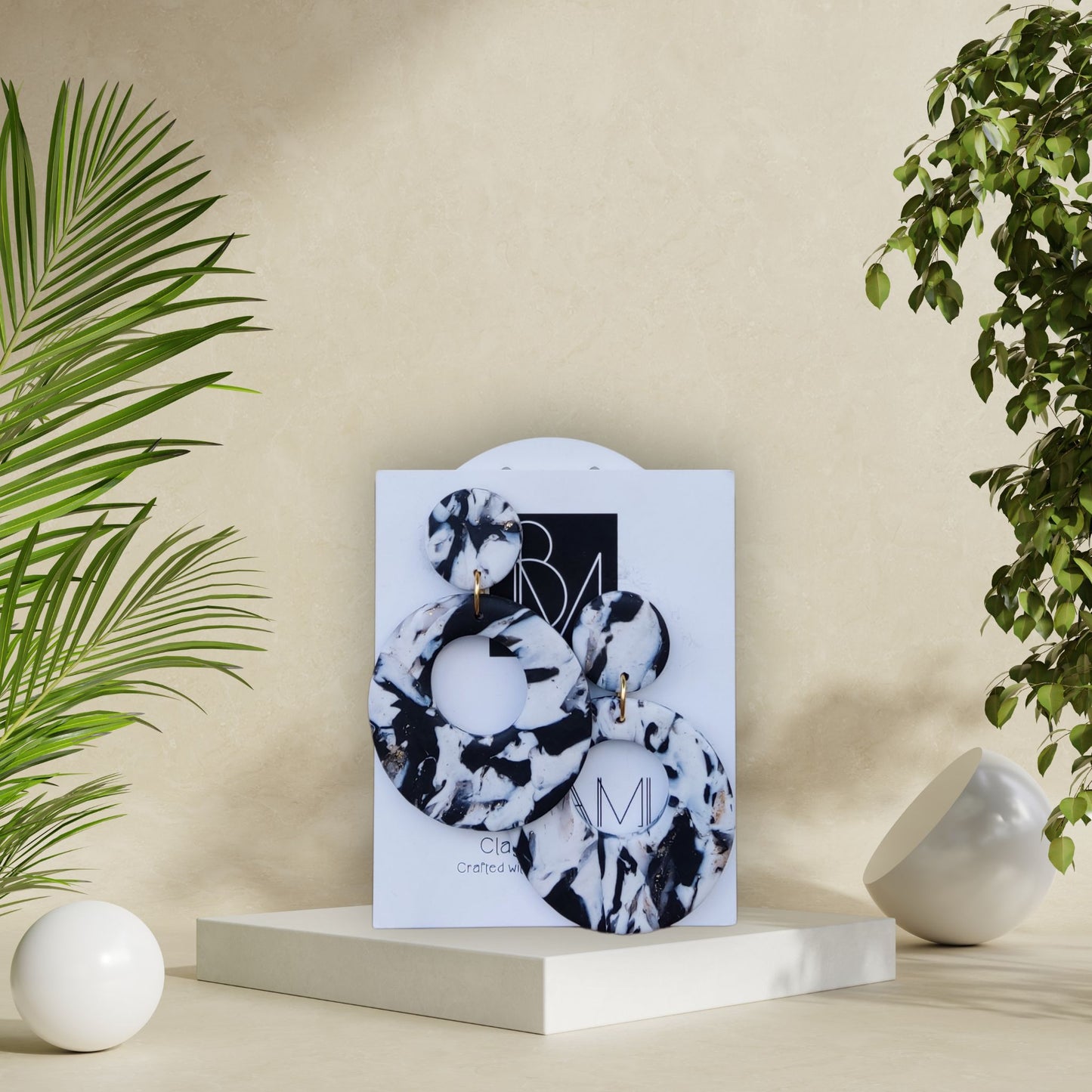 INK STORM – Μαύρο-λευκό swirl σε μεγάλους κύκλους