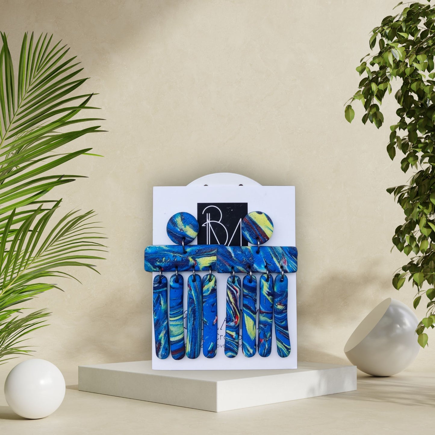 MIDNIGHT CARNIVAL – Εντυπωσιακό abstract μπλε με κίτρινες πινελιές