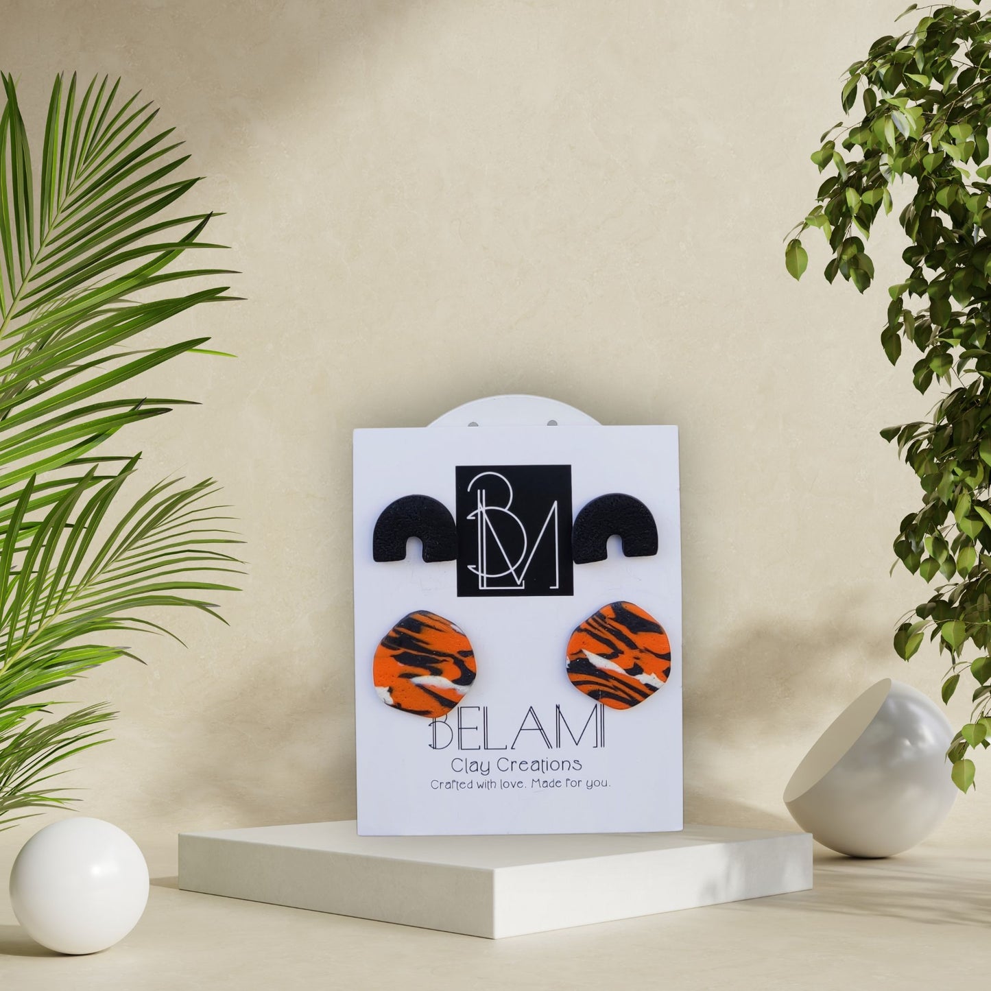 NOIR WILD COMBO – Σετ 2 Ζευγαριών σε Μαύρο & Τιγρέ Πορτοκαλί