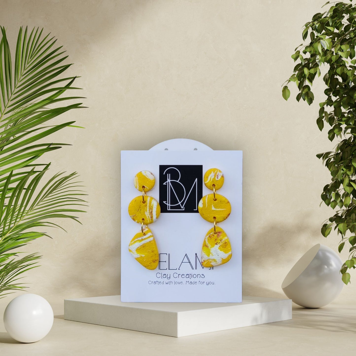 SOL RISE – Τριπλό κρεμαστό σε κίτρινο χρώμα