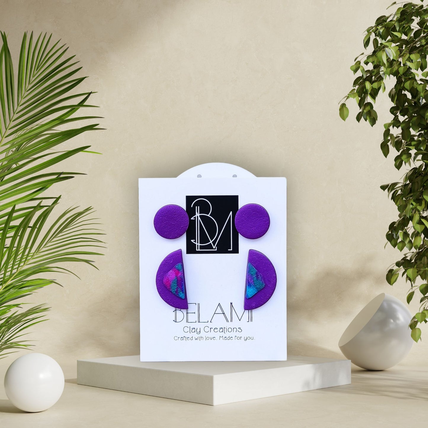 TWILIGHT BLOOM – Σετ Σκουλαρίκια από Πολυμερικό Πηλό