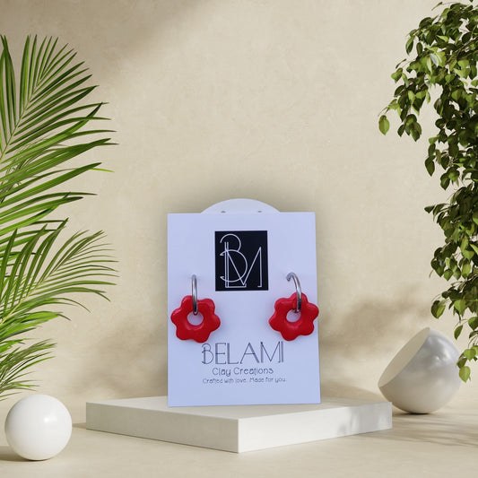 CHERRY BLOOM – Κόκκινα Λουλουδένια Hoops