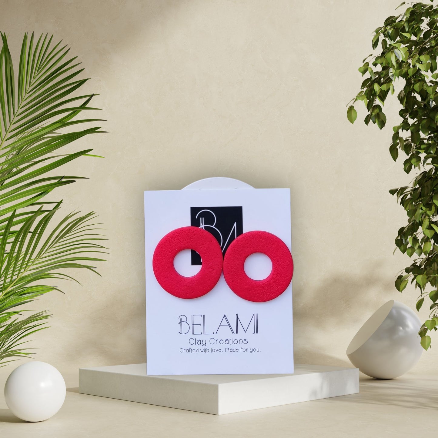 CORE BOLD – Μινιμαλιστικά Κόκκινα Donut Studs