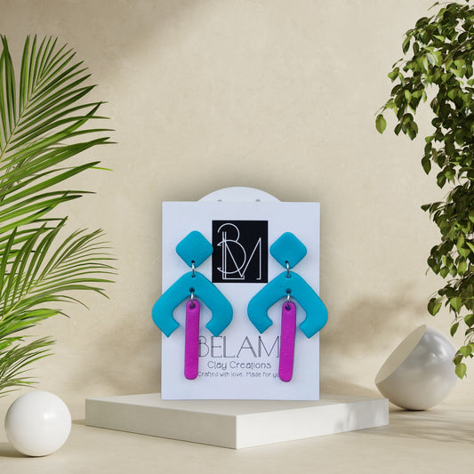 ELECTRA POP – Γεωμετρικά σε τυρκουάζ & μοβ