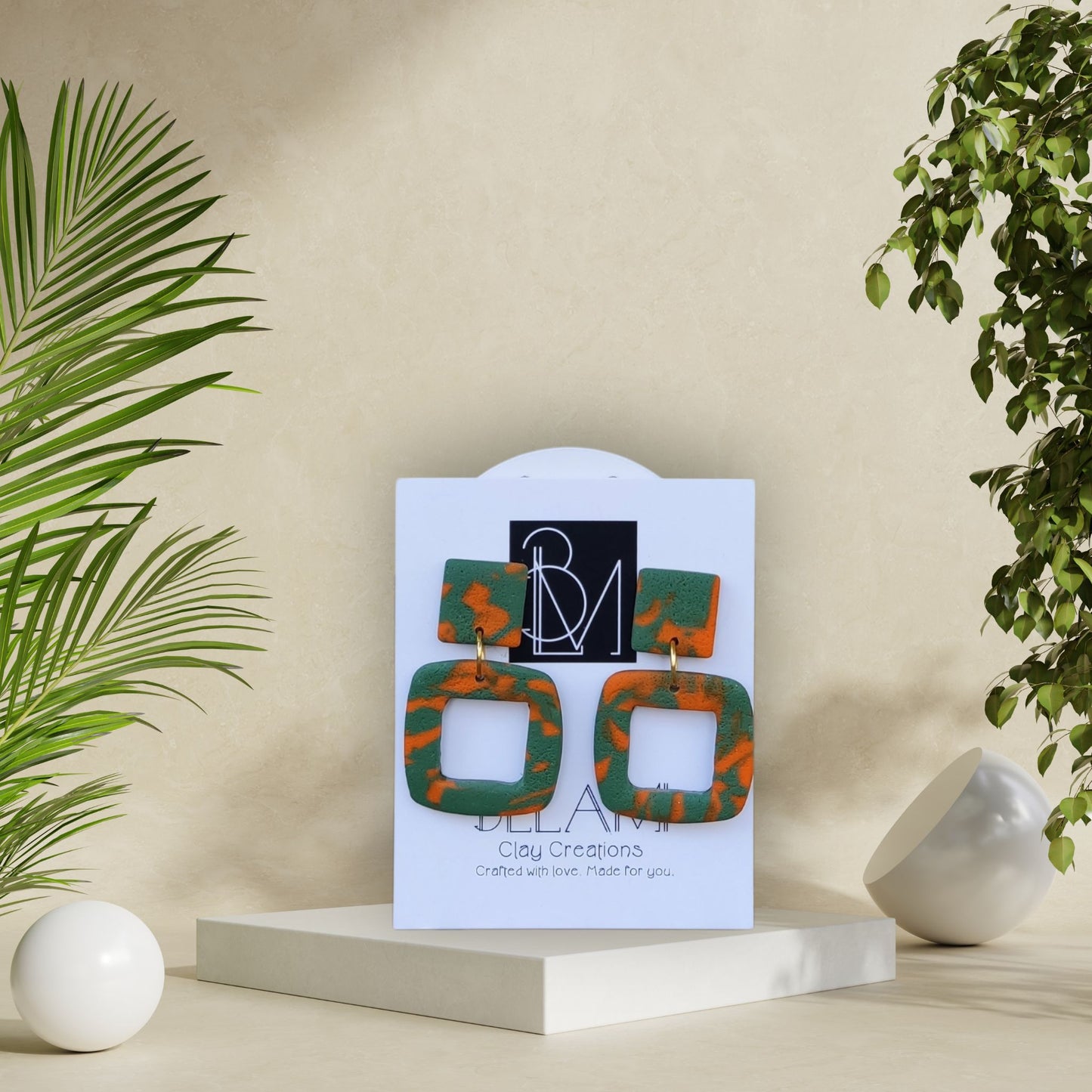 JUNGLE CAMO – Αφηρημένα Κρεμαστά Πορτοκαλί & Χακί