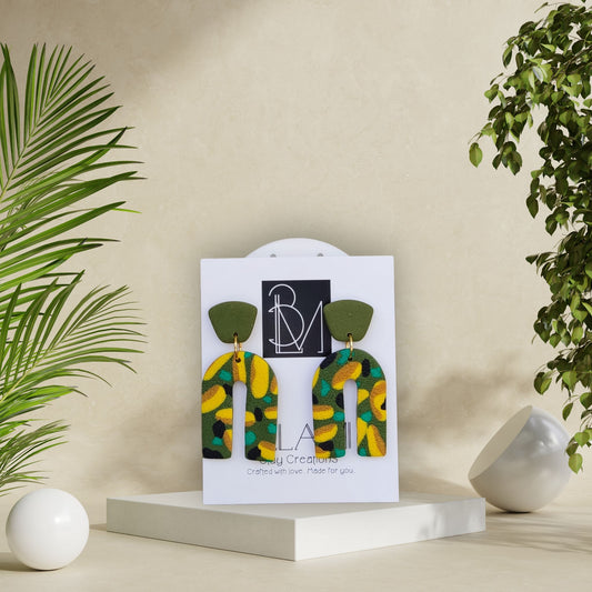 JUNGLE FLARE – Green & Yellow Drop Arches