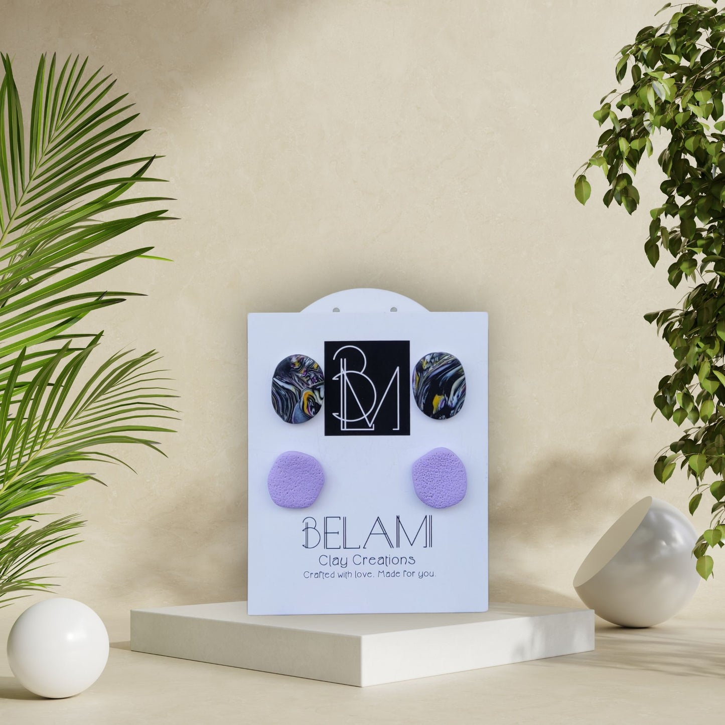 NIGHT LILAC – Σετ καρφωτά με swirl & λιλά