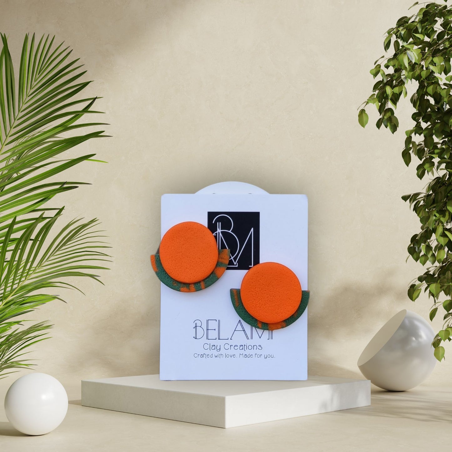 ORANGE HORIZON – Τολμηρά Γεωμετρικά Σκουλαρίκια