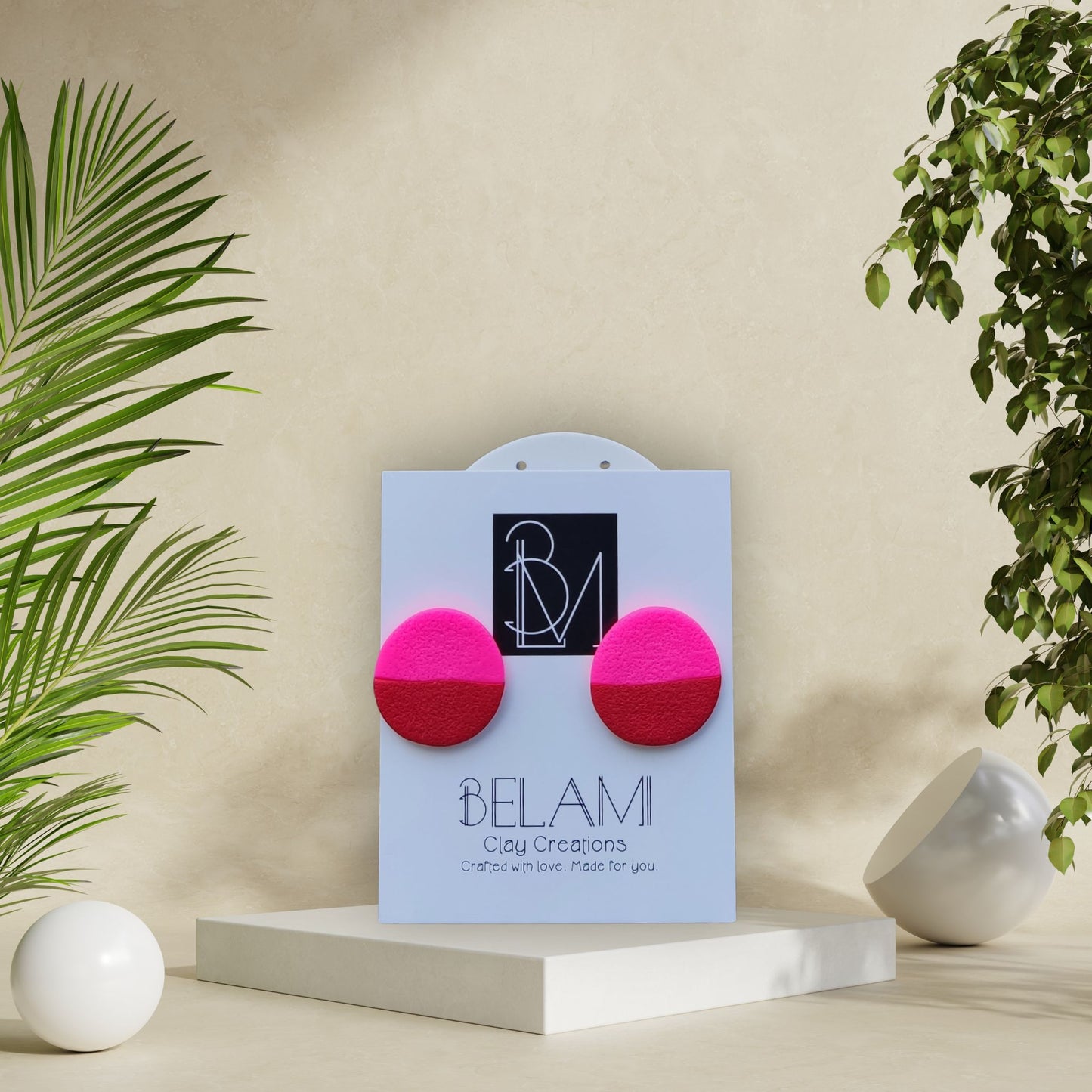 POP BERRY – Statement Καρφωτά Δίχρωμα 