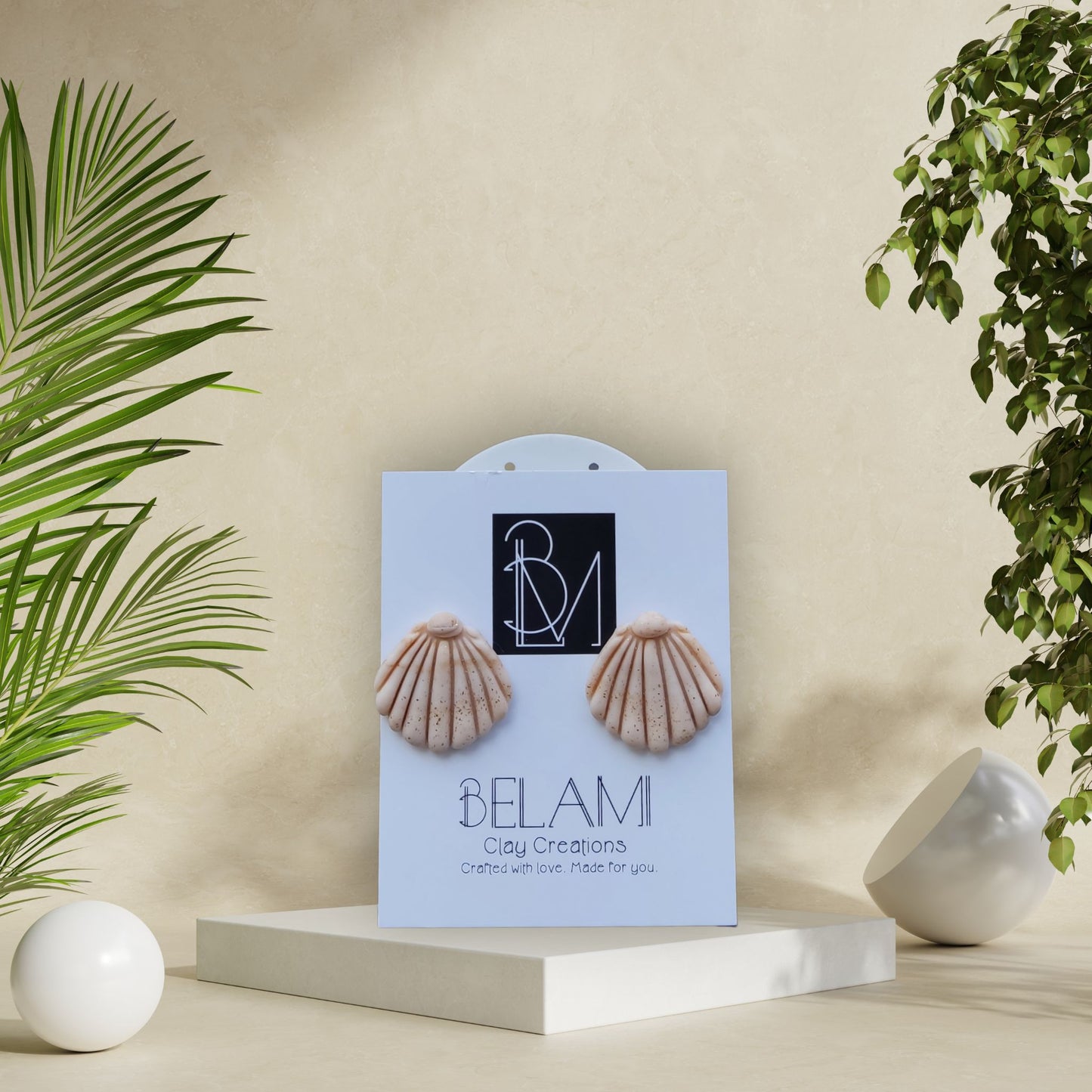 SAND SHELL – Καρφωτά Κοχύλια σε Απαλό Nude